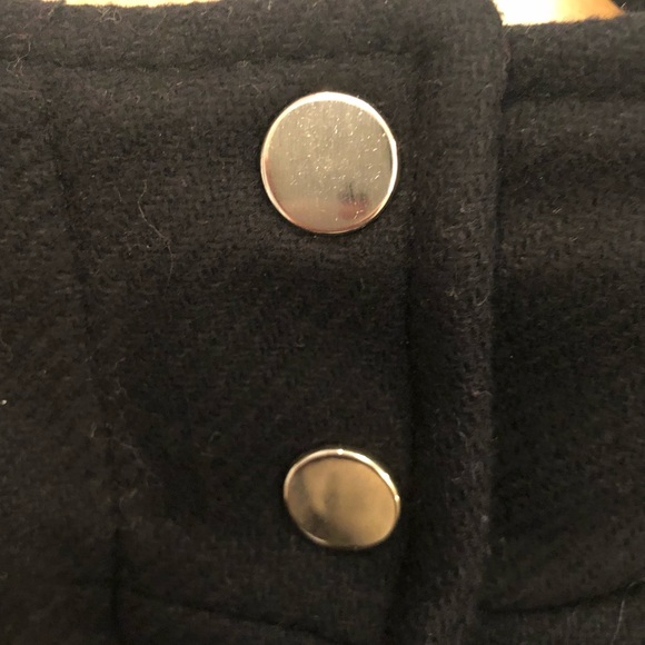 Zara Black Wool Zip Coat - Picture 5 of 8